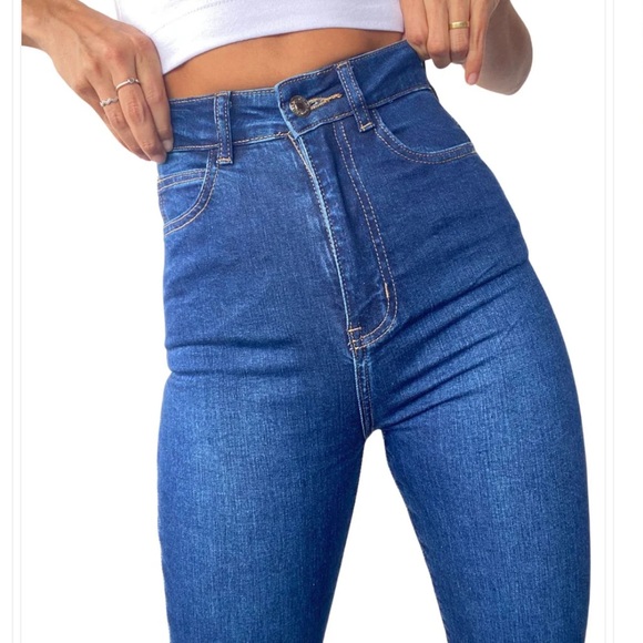 High Rise Dark Blue Chipre “Gunas” Jeans - Size 26 - Picture 6 of 14